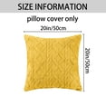 thumbnail image 5 of Unique Bargains Solid Striped Soft Sofa Decorative Pillow Covers (2 Count) Yellow 20" x 20", 5 of 6