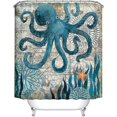thumbnail image 1 of Shower Curtain Waterproof Polyester Fabric Bathroom , Mildew-resistant Anti-bacterial 3d Digital Printing Pattern Shower Curtains With 12 Ring Hooks, 1 of 5