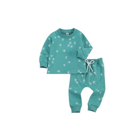 

Bmnmsl Baby Set White Star Print Cotton Pullover Top Drawstring Pants