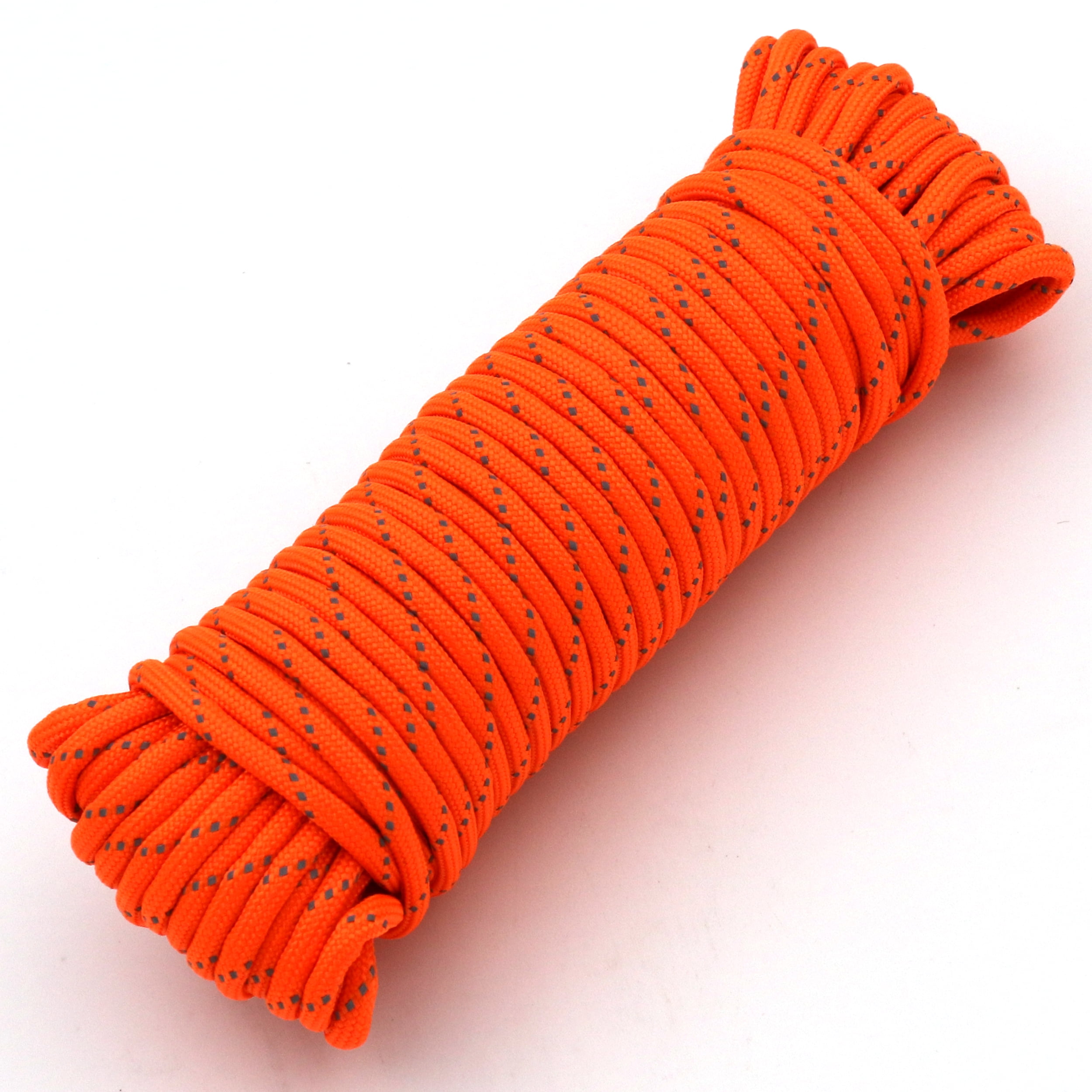 (4 pack) Hyper Tough 5/32 inch x 50 ft, 550 Reflective Paracord, Orange