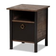 thumbnail image 1 of Mesita de noche Baxton Studio Vaughan Modern Wood Marrón/Negro, 1 of 9