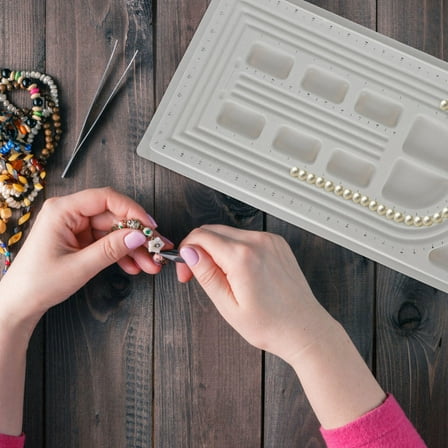 OUNONA 1Set Bead Design Board for DIY Jewelry Making Projects 49x26cm