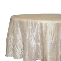 Efavormart 120" Beige Accordion Crinkle Taffeta Rectangular Table Cover - Perfect for Wedding Ceremonies, Party Dacorations, Upscale Occasions, Birthday Celebrations, and Any Special Event