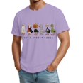 thumbnail image 4 of Halloween Shirts for Men Ghost Spider Print Crew Neck Cute T-Shirt Bat Graphic Short Sleeve Casual Funny Tees 3XL, 4 of 5