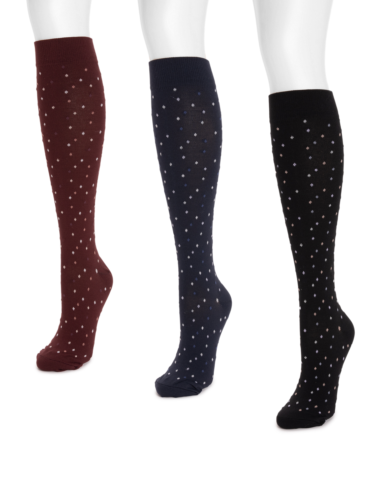 MUK LUKS Women's Compression Knee-High Socks, 3-Pack photo 5
