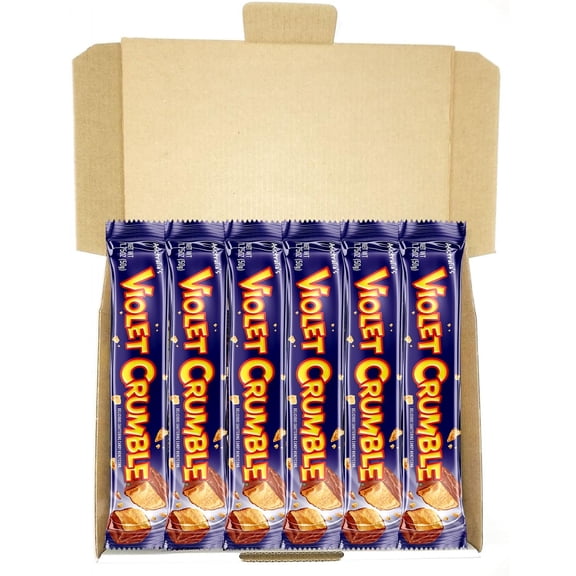 Violet Crumble Milk Chocolate Honeycomb MDA05 Bars - 6-Pack - 1.76 oz Each - Made in Australia