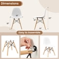 thumbnail image 3 of Gymax Set of 4 Mid Century Kitchen Chairs w/ Solid Beech Wood Legs, 3 of 8