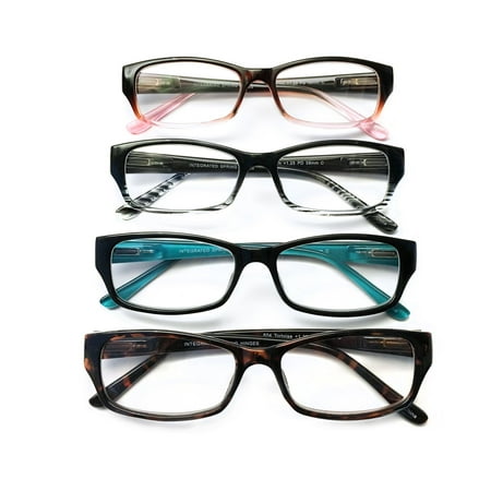 I.Image Women's Plastic 4-Pack Reading Glasses, +1.25 Power