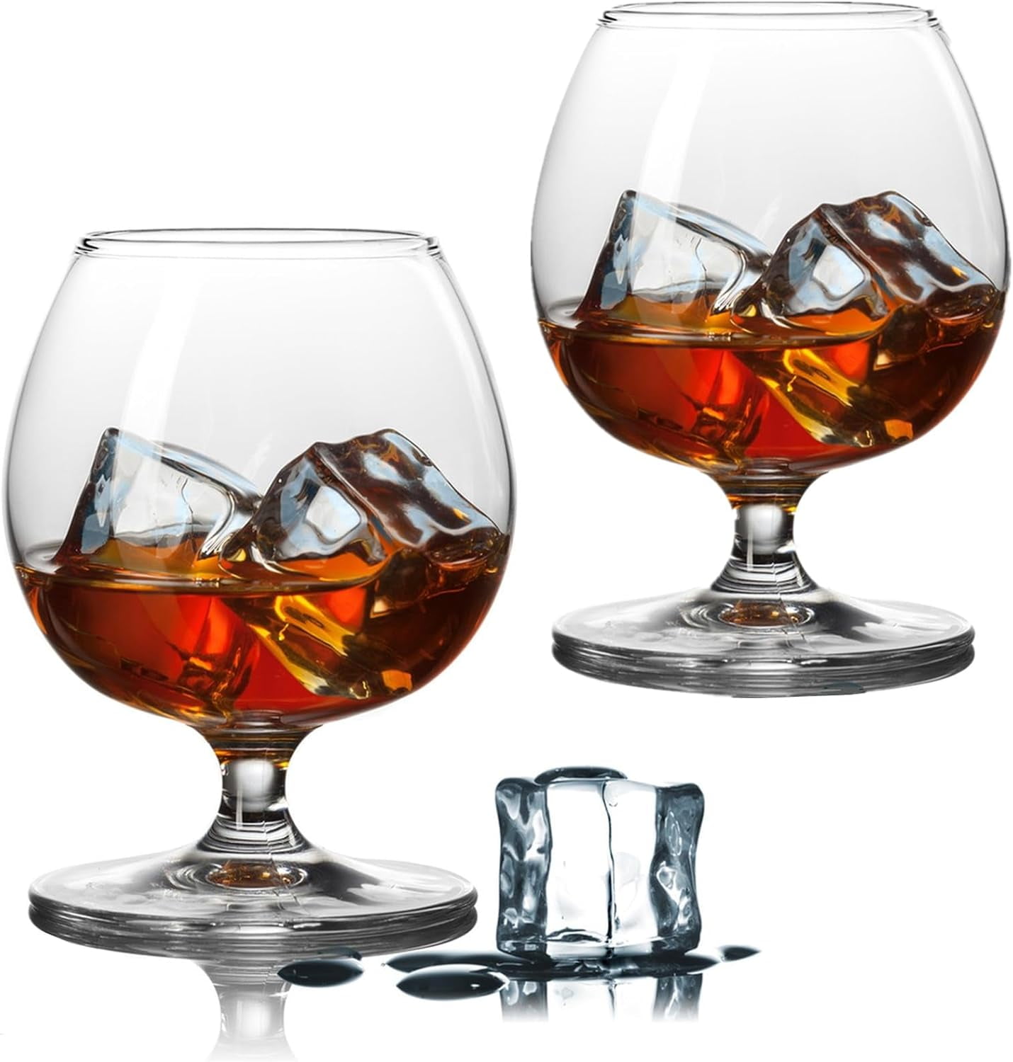 Whiskey Glasses Set of 6, Bourbon Glass, Old Fashioned Glasses, 11.5 Oz Short Stem Wine Glass for Spirits, Vodka, Scotch,Cognac, Brandy, Cocktails for New Year's