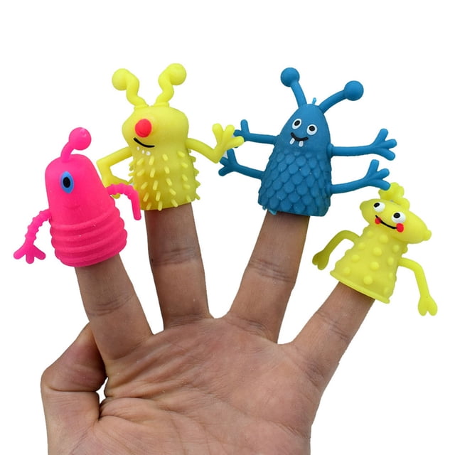 De Marionetas De Dedo Lindas De Plástico Tpr Al Azar Para Niños, Marionetas De Dedo Para Niños, Juguete Para Padres, Accesorios Para Contar Historias4 Unids/Set Guardurnaity FN004048-00