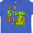 thumbnail image 4 of Inktastic It's My 5th Birthday with Cute Green Alligator Boys or Girls Toddler T-Shirt, 4 of 5