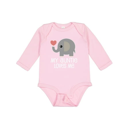 

Inktastic My Auntie Loves Me Niece Boys or Girls Long Sleeve Baby Bodysuit