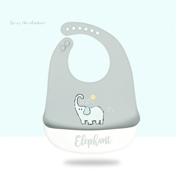 Fiudx Babero para Bebé, Material Suave a Prueba de Aceite, Diseño Fácil de Limpiar, Estampados Bonitos, Cuello Ajustable Según El Crecimiento, Apto para Comer, Dibujar, Viajar, Unisex, Apto para Bebé