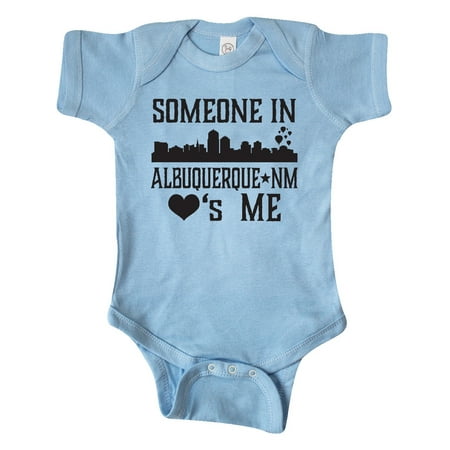 

Inktastic Albuquerque New Mexico Someone Loves Me Skyline Gift Baby Boy or Baby Girl Bodysuit