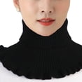 thumbnail image 4 of ZSQDM Women's Neckerchief Women's Turtleneck Dickey Collar Knitted Detachable Collars Mock High Turtleneck Dickey Collar For Women Girl Mulberry Silk Scarfs Women, 4 of 5