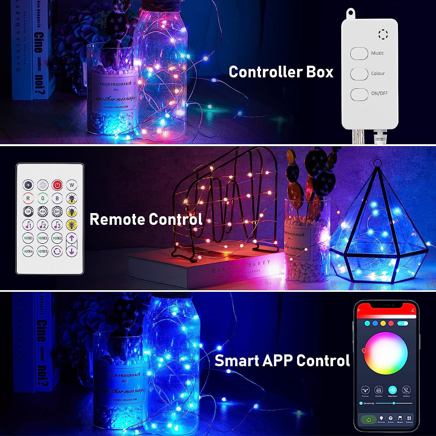 Aoycocr Smart WiFi Fairy Lights, 66Ft Christmas Lights Work with