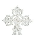 thumbnail image 5 of DecMode White Wooden Carved Cross Cross Wall Decor (3 Count), 5 of 9