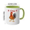 thumbnail image 2 of Ceramic Coffee Mug With Rooster Print And Humorous Lettering Large Handle Comfortable Grip Dishwasher Safe Cup For Home Office Use, 2 of 4