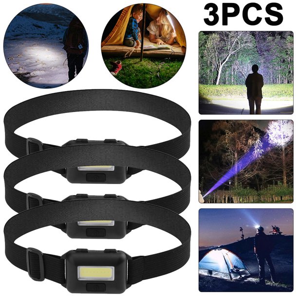 Mini Linterna LED COB Impermeable Ajustable 3 Velocidades Linterna para Faros Delanteros Linterna para Exteriores (negro)