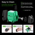 thumbnail image 2 of Seedfactor 800GPH Aquarium Pump (3000L/H, 24W), Ultra Quiet Water Pump with 10ft. High Lift, Fountain Pump with 6.5ft. Power Cord, 3 Nozzles for Fish Tank, Pond, Aquarium, Statuary, Hydroponics, 2 of 7
