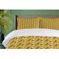 thumbnail image 4 of Ambesonne Mustard Duvet Cover Sets, Ceiling Lamp Retro Drawings, 2-Queen, Dark Yellow Charcoal Grey, 4 of 7