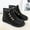 H-Black, variant on Snow Boots For Womens Winter Booties Shoes with Warm Fuzzy Faux Fur