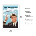 thumbnail image 4 of Pan American World Airways - Airline Captain - Vintage Airline Travel Poster c.1960s - Fine Art Matte Paper Print (Unframed) 30x44in, 4 of 4