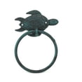 thumbnail image 7 of Hampton Nautical Dark Blue Whitewashed Cast Iron Towel Holder 7"-Sea Turtle Beach Decor, 7 of 7
