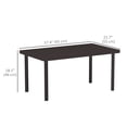 thumbnail image 2 of Table Basse de Patio en Métal Brun et Effet Bois - Table d'Appoint Extérieure de 37,4 Pouces pour Jardin, Terrasse et Salon - Conception Résistante aux Intempéries, 2 of 7