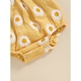 thumbnail image 7 of Mevireiy Baby Girls Daisy Bubble Romper Short Sleeve Onesie Bodysuit Summer Outfits,Yellow,6-12 Months, 7 of 7