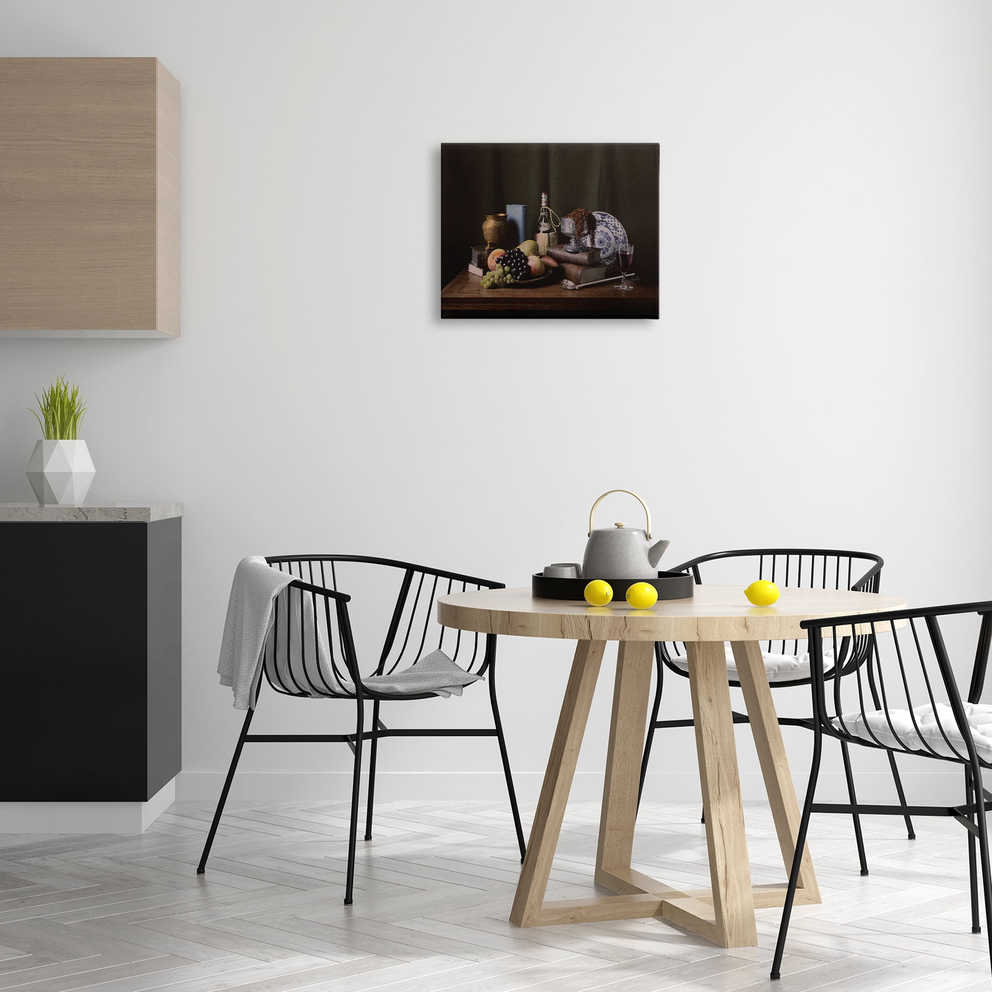 Stupell Industries Dark Vanitas Still Life Food & Beverage Photography Wrapped Canvas Art Print Wall Art, 20 x 16