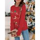 thumbnail image 1 of Suéter navideño de manga larga para mujer, cuello redondo, jersey con lentejuelas y renos, suéter de invierno, 1 of 1