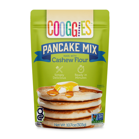 Cooggies Gluten Free Pancake & Waffle Mix. Vegan Friendly. Organic Cashew Flour. 10 oz.