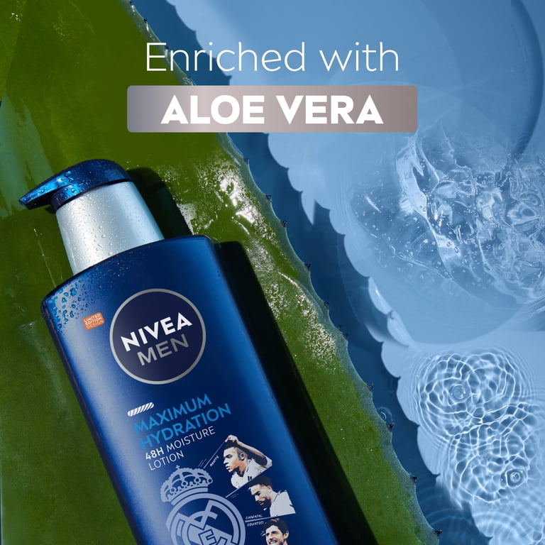 NIVEA MEN Hydrating 3-in-1 Body Lotion 16.9 fl oz with Aloe Vera