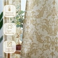 thumbnail image 3 of Curtainking Blackout Curtains for Bedroom Thermal Curtains Floral Patterned Living Room Vintage Country Curtain,63 inch 2 Panels,Yellow, 3 of 9
