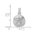 thumbnail image 2 of 11.45mm 10k White Gold Polished Sand Dollar Pendant Necklace Pendant for Women - .6 Grams, 2 of 2