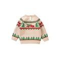 Bravoy Baby Boy Christmas Sweaters Long Sleeve Round Neck Truck Print