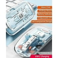 thumbnail image 2 of AMERTEER Souris Sans Fil Bluetooth Tri-Mode (BT5.1+2.4GHz) Rechargeable USB C Souris d'Ordinateur Entièrement Transparente Silencieuse avec Récepteur USB & Adaptateur Type C pour Ordinateur Portable/mac/ipad, 2 of 7