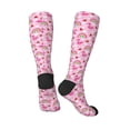 thumbnail image 4 of Daiia Sports Socks Cute Flamingo Printed Novelty Crew Socks for Men Women Knee High Socks Cotton Socks Soft & Breathable Support Unisex Socks, 4 of 9