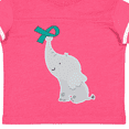 thumbnail image 4 of Inktastic Ovarian Cancer PCOS Teal Ribbon Awareness Boys or Girls Toddler T-Shirt, 4 of 5