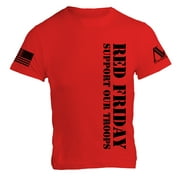 RED Friday Support Our Troops Military Veterans US Flag Made in the USA T Shirt
