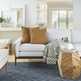 thumbnail image 2 of Mina Victory Life Styles Cotton Knitted 18"x18" Indoor Throw Pillows Set of 2 GOLD, 2 of 6