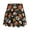 Black Background Florals, variant on Built-in Shorts Skorts, Flowers Pattern 2 Side Pockets with Shorts Athletic Skort for Daily Wear Hiking Pickleball, Size XX-Large