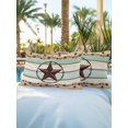 thumbnail image 6 of Outdoor Pillows Waterproof, Western Texas Star Green Bedding Throw Pillows with Insert for Couch Sofa Bed, Farmhouse Brown Country Vintage 12x20 Inch Pillowcases Decorative Patio Pillow Set of 2, 6 of 8