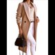 thumbnail image 3 of Abrigos Largos de Lana para Mujer, Gabardina, Blazer Cruzado, Abrigo, Otoño e Invierno Caqui L, 3 of 7