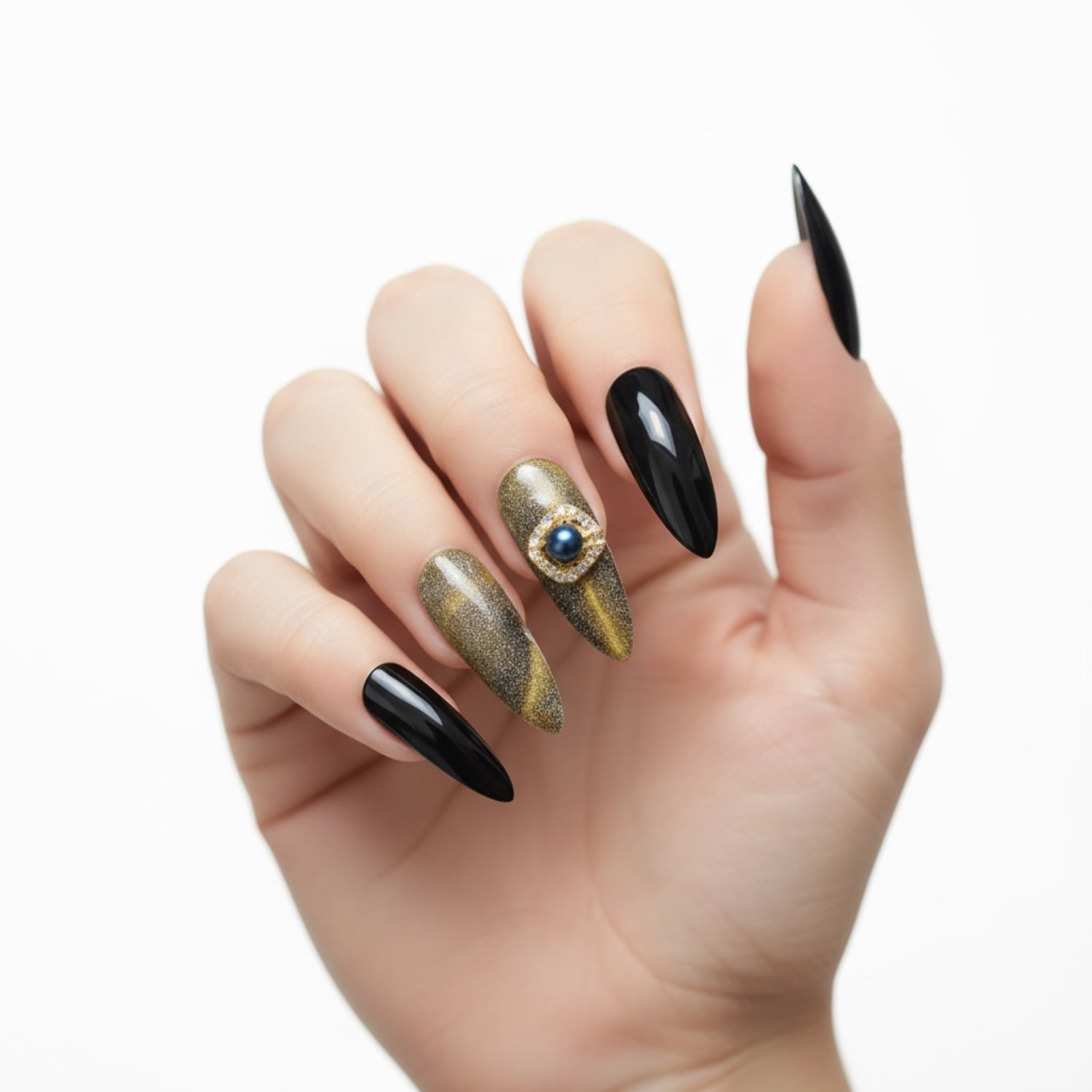 Nude Animal Print French Press On Nails, Extra Long Coffin Ballerina Fake Nails, Wild Side