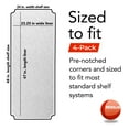 thumbnail image 2 of Resilia Shelf Liner Set for Wire Shelving Units – 4 Pack, 24 Inches x 48 Inches, Clear Swirl Spiral Pattern, Anti-Slip, Heavy Duty, Made in The USA, for Kitchen, Bathroom, Garage Storage, 2 of 8