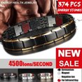 thumbnail image 2 of Accesorios de pulsera magnética de desintoxicación linfática americana europea, pulsera de terapia magnética de drenaje linfático para hombres y mujeres Sincero Hogar, 2 of 6