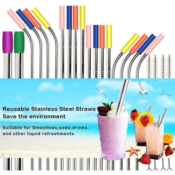 Reusable Metal Straws Drinking Straws For Smoothie Wide Diameter Straw