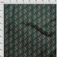 thumbnail image 4 of oneOone Cotton Poplin Teal Green Fabric Asian Paisley Diy Clothing Quilting Fabric Print Fabric By Yard 42 Inch Wide, 4 of 4